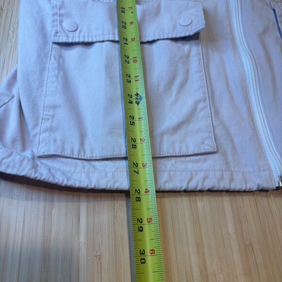 Offline By Aerie Lightweight Spring Coat Light Pink White Zipper & Pockets - Picture 4 of 7